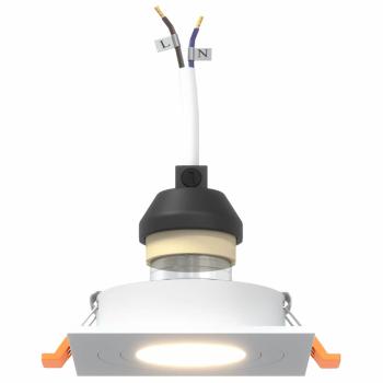 Eingebaute Strahler 12 Stück Quadratisch GU10 Weiß 91x91 mm