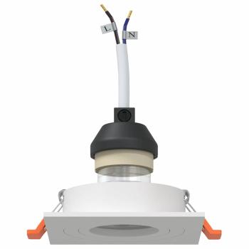 Einbau-Strahler 24 Stück Quadratisch GU10 Weiß 91x91 mm