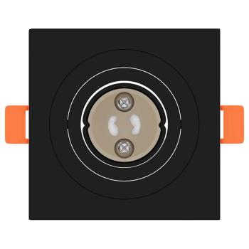 Einbau-Spotlights 6 Stück Quadratisch GU10 Schwarz 91x91 mm