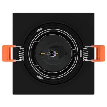 Einbau-Spotlights 12 Stück Quadratisch GU10 Schwarz 91x91 mm