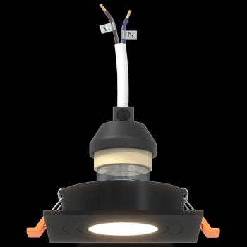 Einbau-Spotlights 24 Stück Quadratisch GU10 Schwarz 91x91 mm