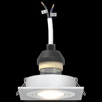 Einbau-Spotlights 6 Stück Quadratisch GU10 Silber 91x91 mm