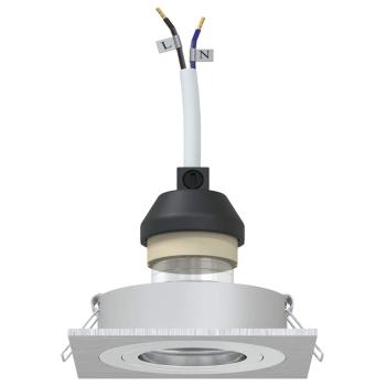 Einbau-Spotlights 6 Stück Quadratisch GU10 Silber 91x91 mm