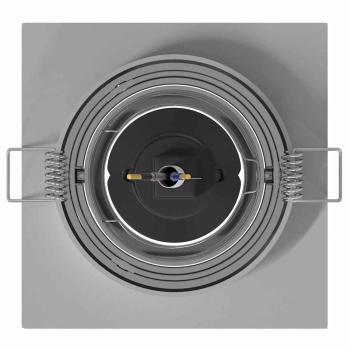 Einbau-Spotlights 6 Stück Quadratisch GU10 Silber 91x91 mm