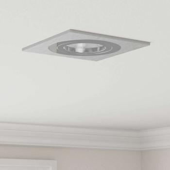 ARDEBO.de - Eingebaute Spotlights 24 Stück Quadratisch GU10 Silber 91x91 mm