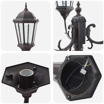 Gartenlaterne Bronze Metall 61 x 53 x 235 cm Gartenlaterne