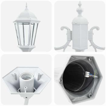 Gartenlaterne Weiß Aluminium 68 x 20 x 235 cm Langlebig