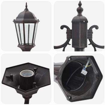 Gartenlichtmast Bronze Aluminium 68 x 20 x 235 cm Gartenlichtmast