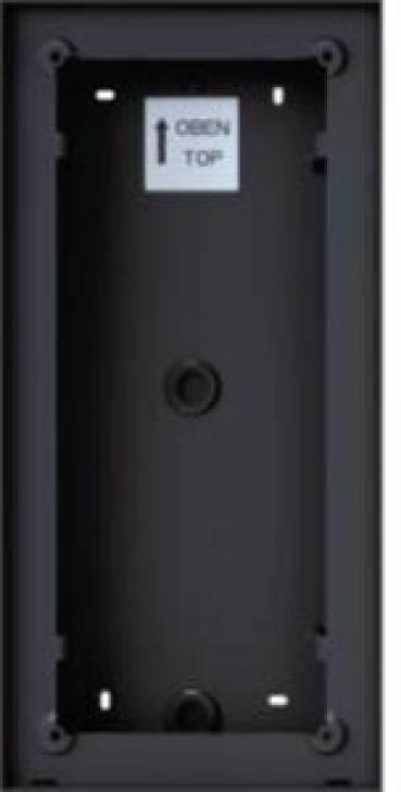ARDEBO.de Hager REW407X Aufputz-Gehäuse für intercom mono, 2/3/4 Tasten, 319x154x42,5mm, schwarz