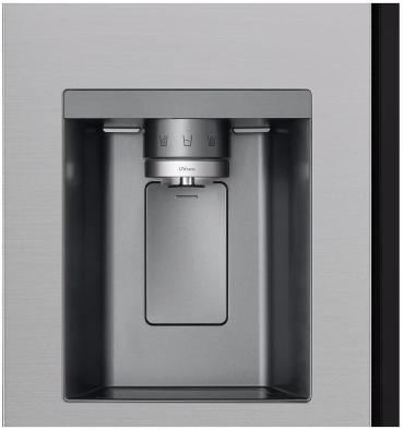 LG GSXE81PYBD Side-by-Side Kombination, 91,3 cm breit, 628 L, Eis-, Crushed Ice- und Wasserspender, WLAN, Prime silver