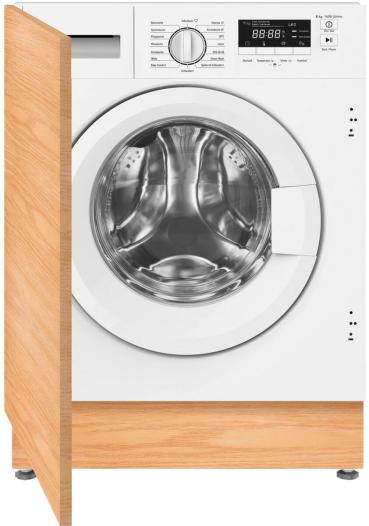 Amica EWA 34660 W 8kg Einbauwaschmaschine, 60 cm breit, 1400 U/Min, AquaStopp, 16 Programme, AutoSensor Mengenautomatik, weiß