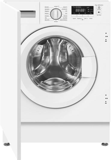 Amica EWA 34660 W 8kg Einbauwaschmaschine, 60 cm breit, 1400 U/Min, AquaStopp, 16 Programme, AutoSensor Mengenautomatik, weiß