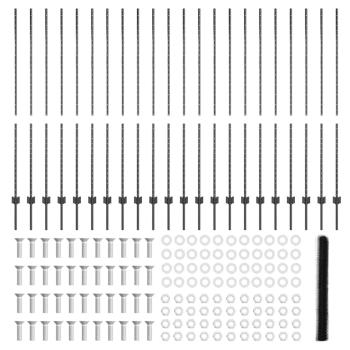 Zaunpfosten 22 Stück U-Kanal Grau 160 cm Stahl, Sechseckzaun Grau 1,6x50 m Stahl