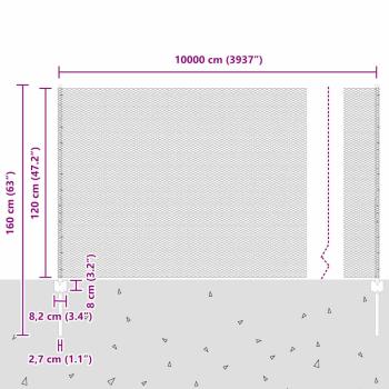 Zaunpfosten 22 Stück U-Profil Grau 120 cm Stahl, Sechseckzaun Grau 1,2x100 m Stahl