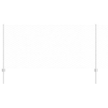 Zaunpfosten 10 Stück U-Kanal 140 cm verzinkter Stahl, Sechseckzaun 1x50 m verzinkter Stahl