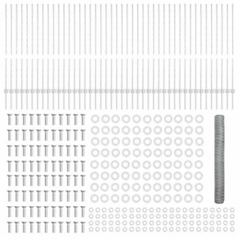 Zaunpfosten 22 Stück U-Kanal 120 cm Verzinkter Stahl, sechseckiger Zaun 1,2 x 100 m Verzinkter Stahl