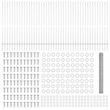 Zaunpfosten 22 Stück U-Kanal 160 cm verzinkter Stahl, Sechseckzaun 1,6x100 m verzinkter Stahl
