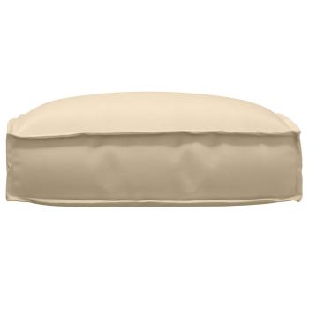 ARDEBO.de - Außenkissen Beige Polyester 50 cm x 50 cm Umkehrbar Kissen