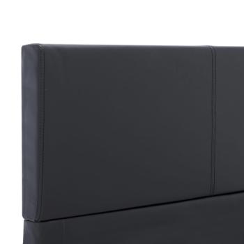 Bettgestell Schwarz Kunstleder 90x200 cm