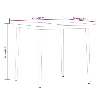 5-tlg. Garten-Essgruppe mit Kissen Schwarz