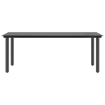 9-tlg. Garten-Essgruppe mit Kissen Braun Poly Rattan Glas