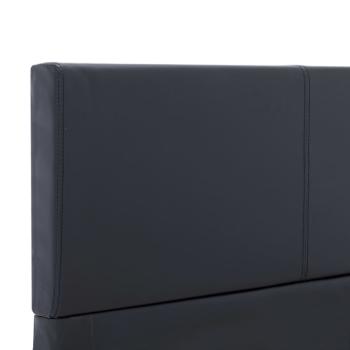 Bettgestell Schwarz Kunstleder 100x200 cm
