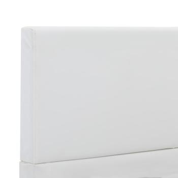 Bettgestell Weiß Kunstleder 90x200 cm