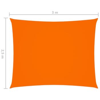 Sonnensegel Oxford-Gewebe Rechteckig 2,5x3 m Orange
