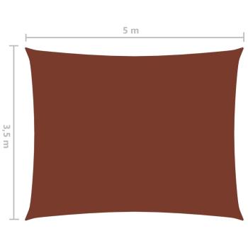 Sonnensegel Oxford-Gewebe Rechteckig 3,5x5 m Terrakotta-Rot