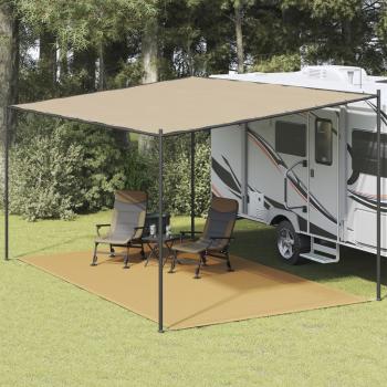 ARDEBO.de - Zeltteppich Sandfarbe 300x600 cm HDPE