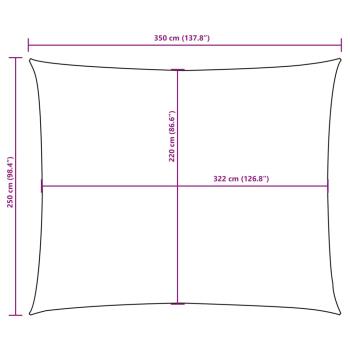 Sonnensegel Oxford-Gewebe Rechteckig 2,5x3,5 m Blau