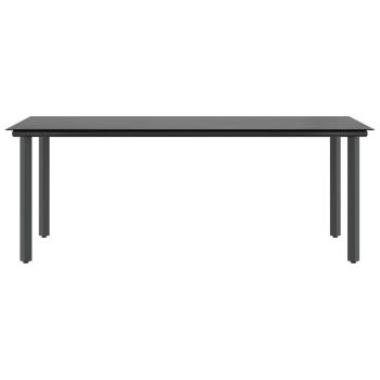 7-tlg. Garten-Essgruppe mit Kissen Braun Poly Rattan Glas