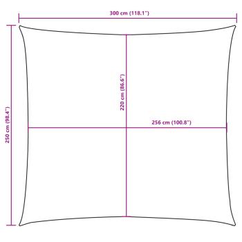Sonnensegel Oxford-Gewebe Rechteckig 2,5x3 m Terrakotta-Rot