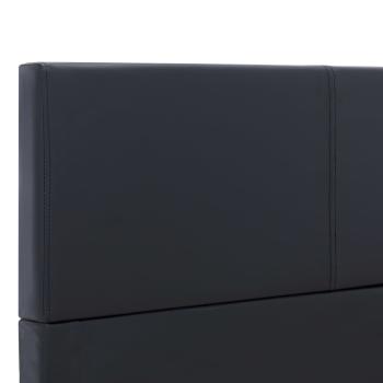 Bettgestell Schwarz Kunstleder 160x200 cm