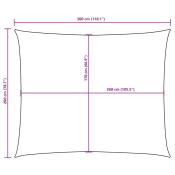 Sonnensegel Oxford-Gewebe Rechteckig 2x3 m Terrakotta-Rot