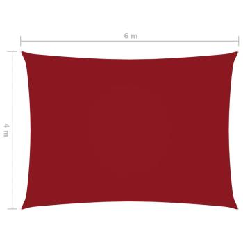 Sonnensegel Oxford-Gewebe Rechteckig 4x6 m Rot