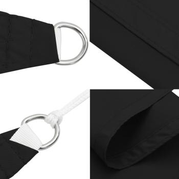 Sonnensegel Oxford-Gewebe Rechteckig 5x8 m Schwarz