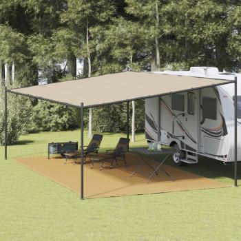 ARDEBO.de - Zeltteppich Sandfarbe 400x700 cm HDPE