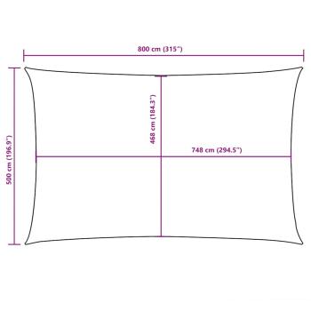 Sonnensegel Oxford-Gewebe Rechteckig 5x8 m Terrakotta-Rot