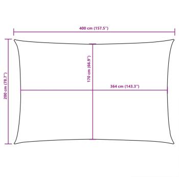 Sonnensegel Oxford-Gewebe Rechteckig 2x4 m Blau