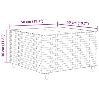 7-tlg. Garten-Lounge-Set mit Kissen Schwarz Poly Rattan