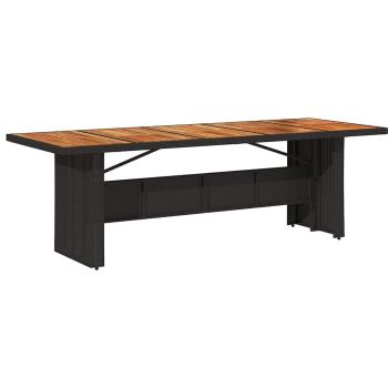 9-teiliges Gartenset Tisch und Stühle Schwarz Poly-Rattan