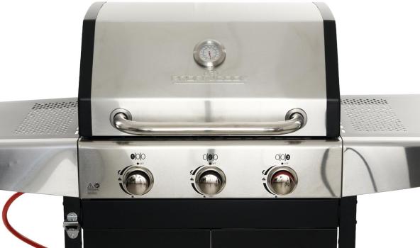 ProfiCook PC-GG 1310 Gasgrill, 3 Heizzonen, 56 x 43 cm große Grillfläche, Edelstahl (501310)