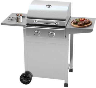ARDEBO.de ProfiCook PC-GG 1309 Gasgrill, 2 Edelstahlbrenner (je 3 kW), 45 x 42 cm große Grillfläche