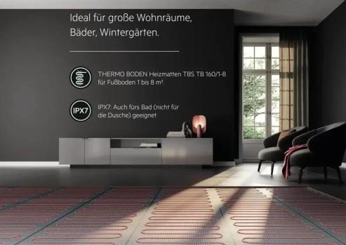 AEG Basis Thermo Boden TBS TB 160/6, elektrische Fußbodenheizung, 6 m², 160 W/m² (205796)