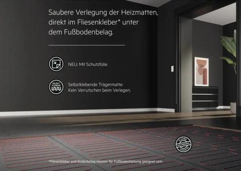 AEG Basis Thermo Boden TBS TB 160/6, elektrische Fußbodenheizung, 6 m², 160 W/m² (205796)