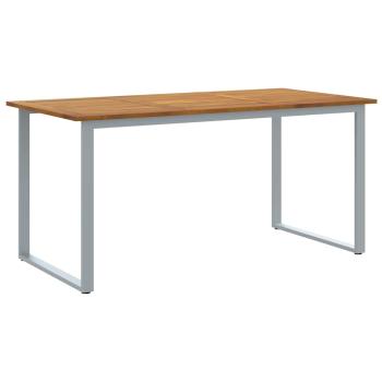 Garten-Essgruppe Set aus 5 Grau und Holzton Metall und Holz