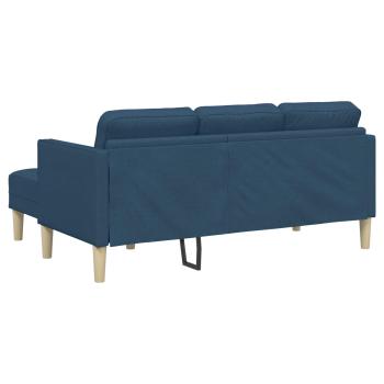 2-teiliges Sofa Set mit Kissen Blau Stoff