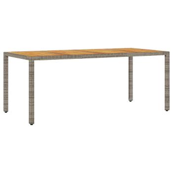 9-teiliges Garten Essgruppe mit Kissen Grau Poly Rattan