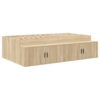 Stauraum-Bettgestell Sonoma Eiche 100x200 cm